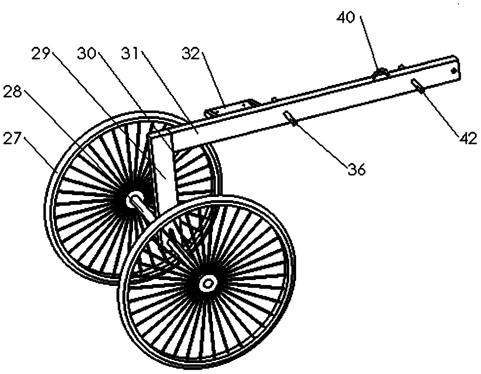 Vibration digging and puling type cassava harvester