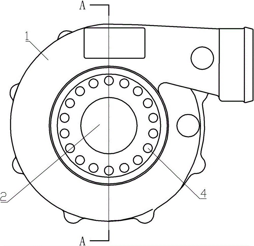 Turbocharger compressor volute with noise reduction function