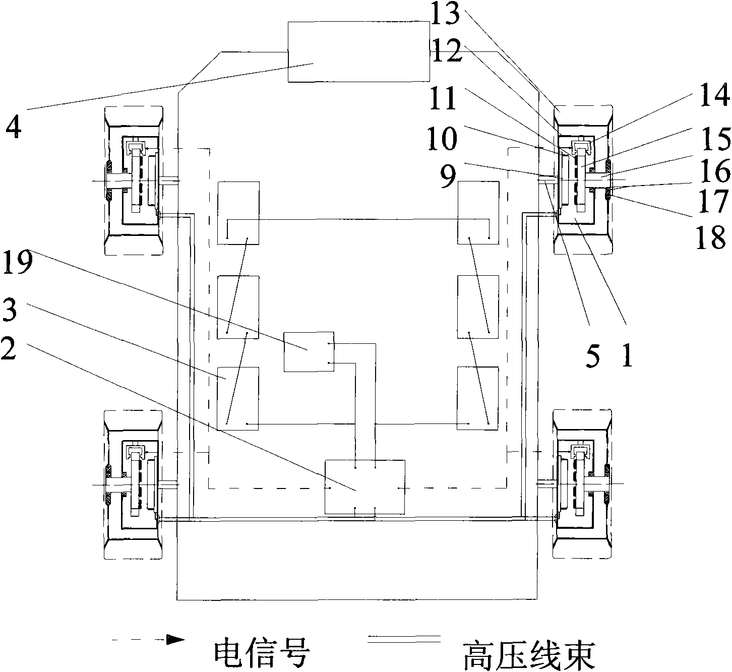 Integrated electric wheel drive unit for electric automobile