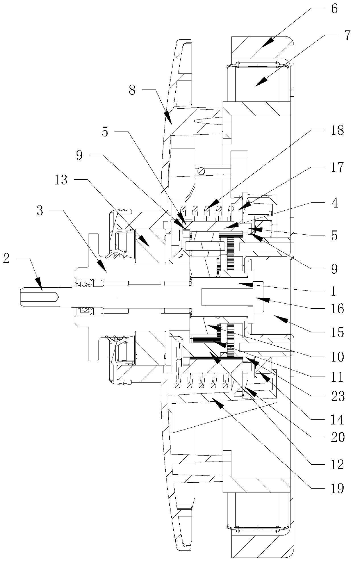 A washing machine deceleration clutch and washing machine