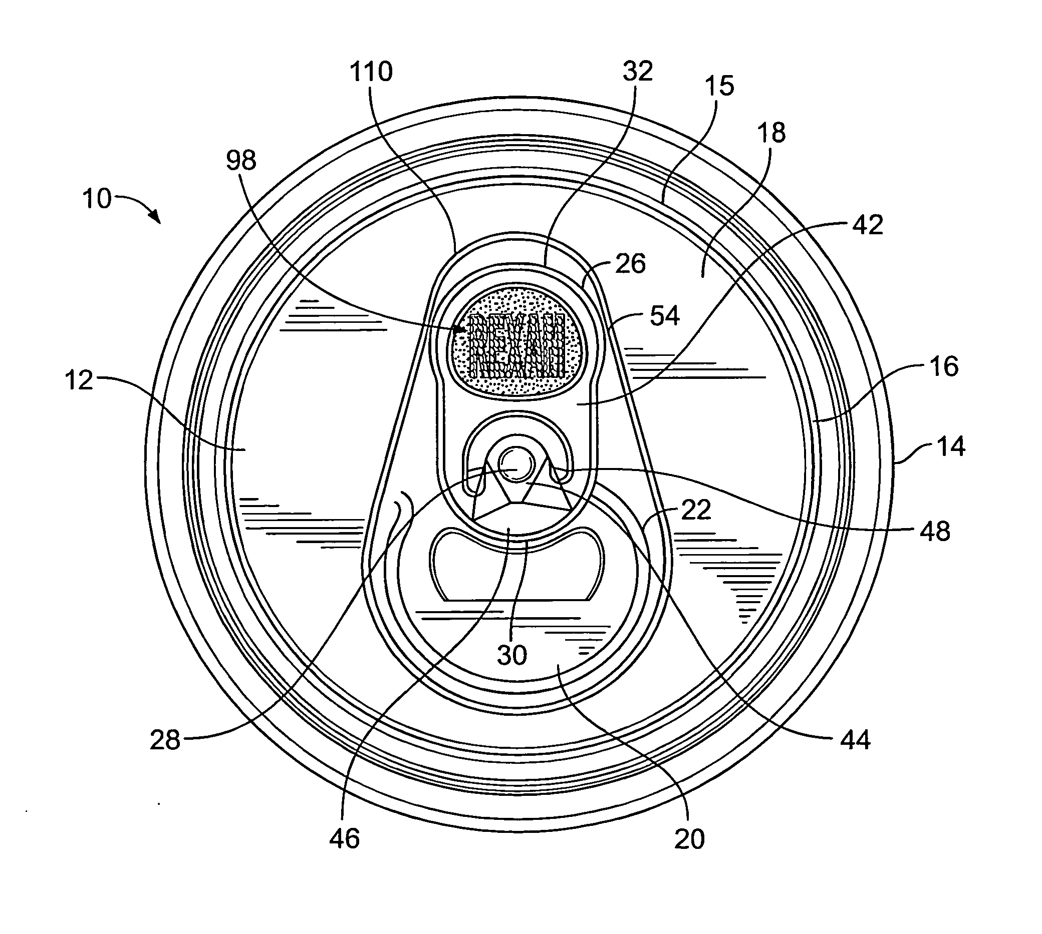 Decorated beverage can tabs