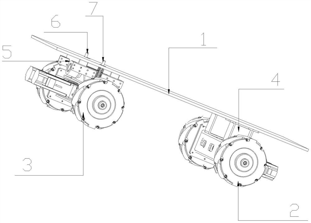 Mecanum wheel suspension