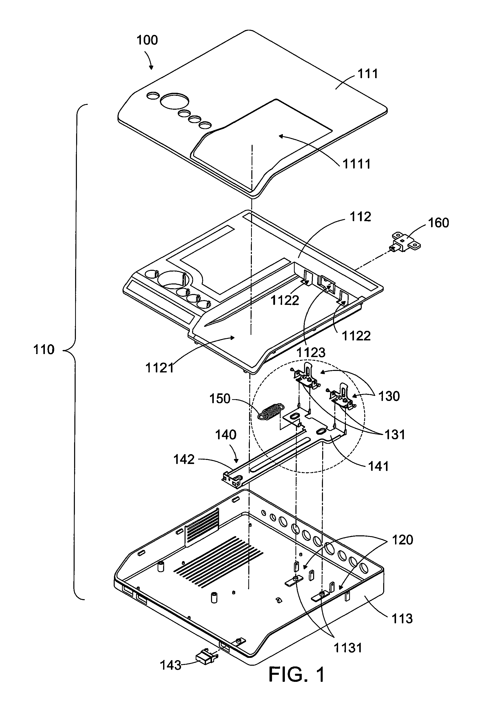 Electronic device case structure having function of ejecting peripheral device