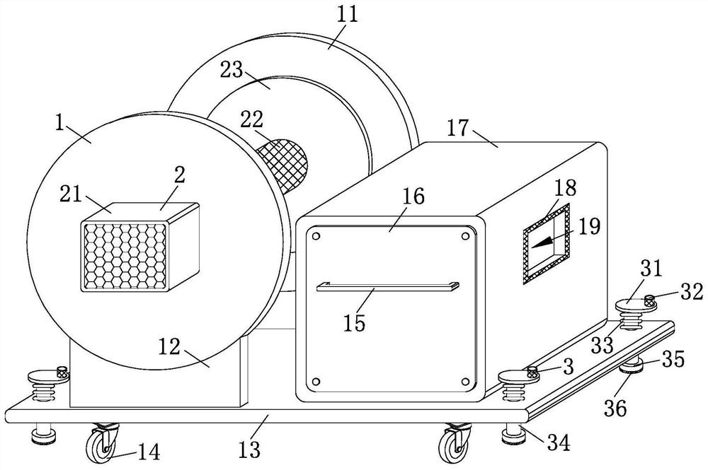 Winding device for cable transportation