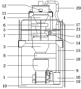 Sectional type bin body capable of achieving continuous high-pressure feeding of powder and using method thereof