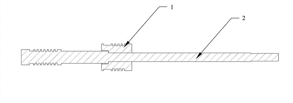 Threaded connecting structure of differential piston