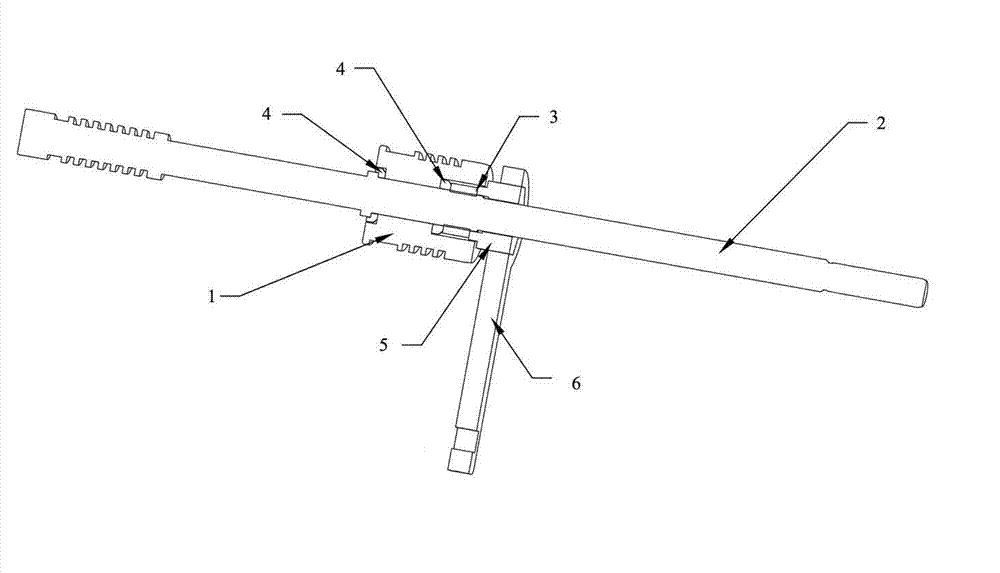 Threaded connecting structure of differential piston