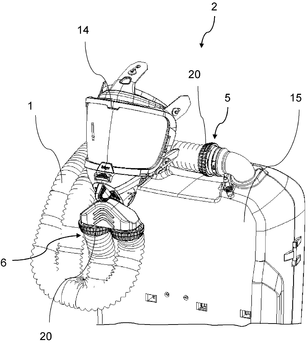 Breathing tube for a respirator and respirator