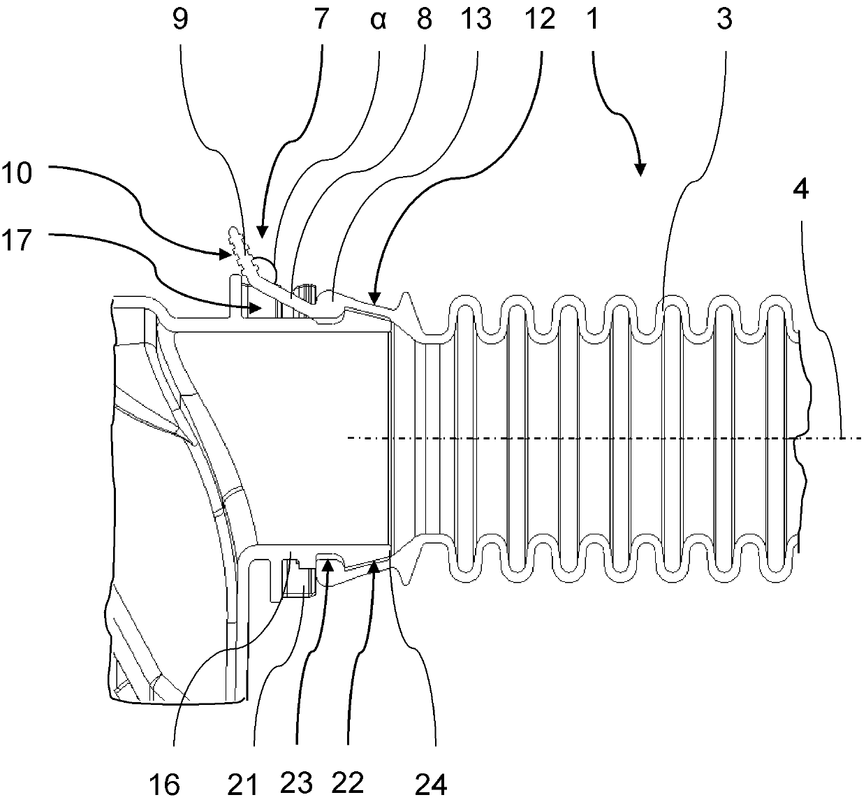 Breathing tube for a respirator and respirator