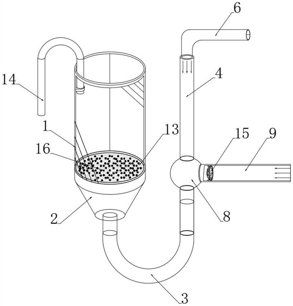 A fluid shear type metal parts surface derusting device