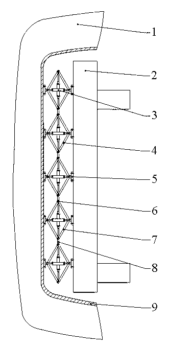 Car bumper provided with energy absorption and pedestrian protection device