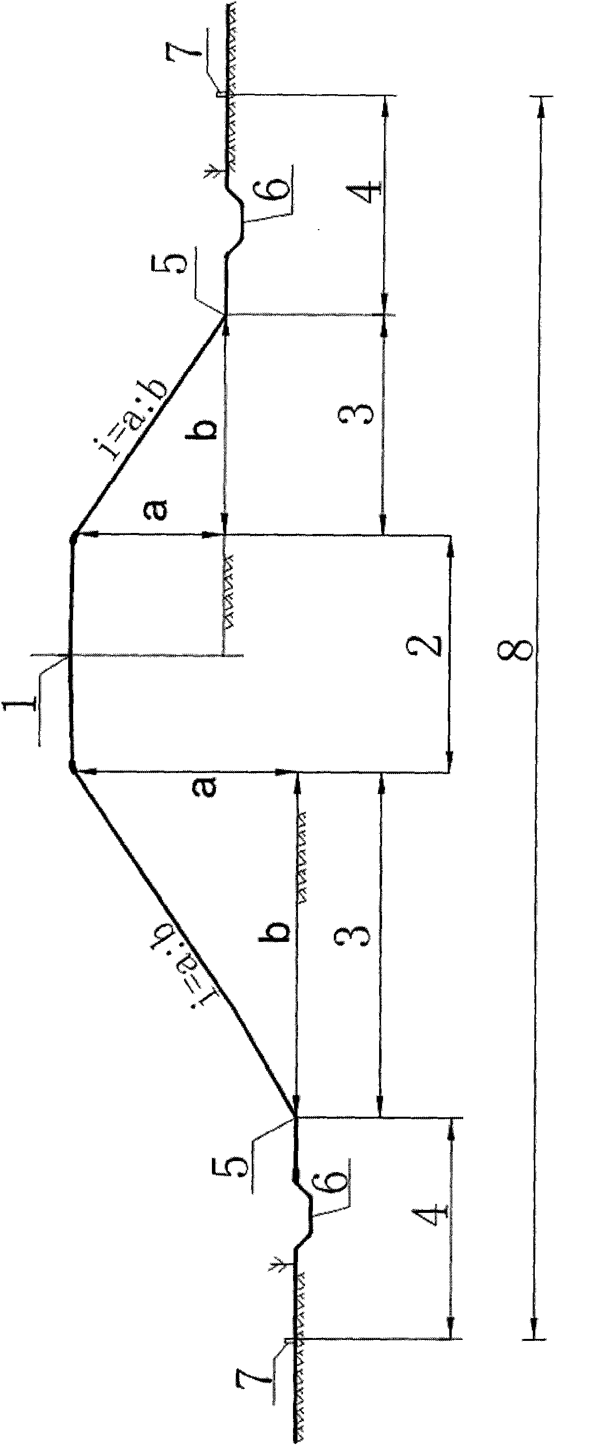 Stepwise construction method for clearing surface of highway subgrade