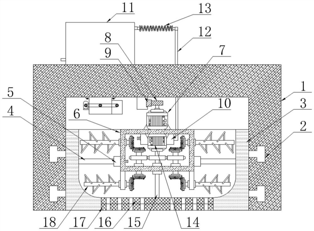 Granular fertilizer spreading equipment of seedling raising device for radix paeoniae alba planting