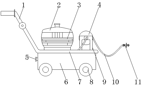 Cleaning device for environment-friendly construction waste conveying pipeline