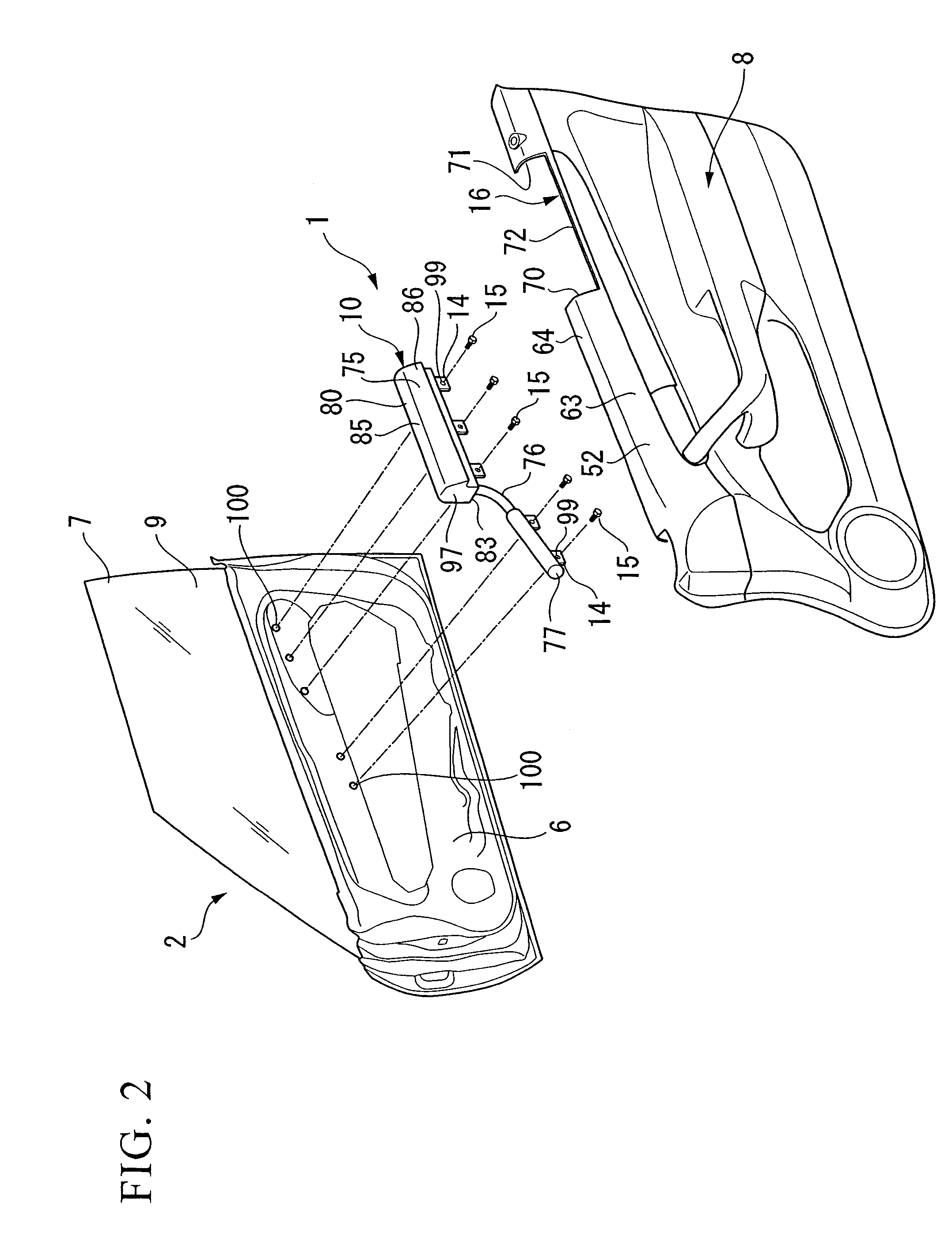 Arrangement structure of air bag device