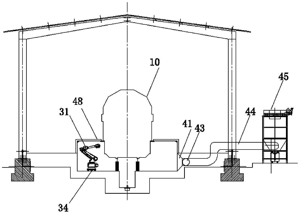 Counter-flow-type intelligent purging system and method of unilateral pathway