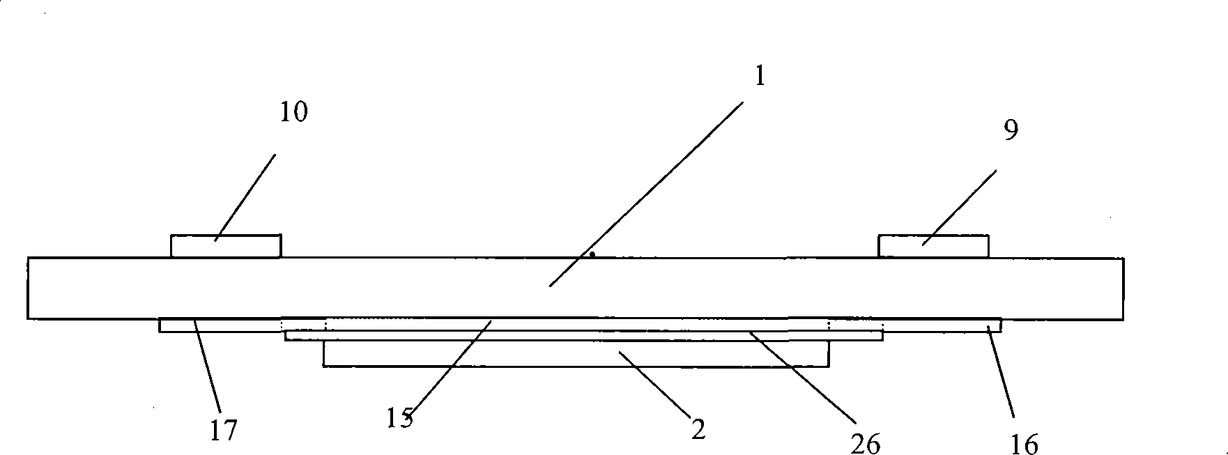 Radiation detector based on flat plate substrate