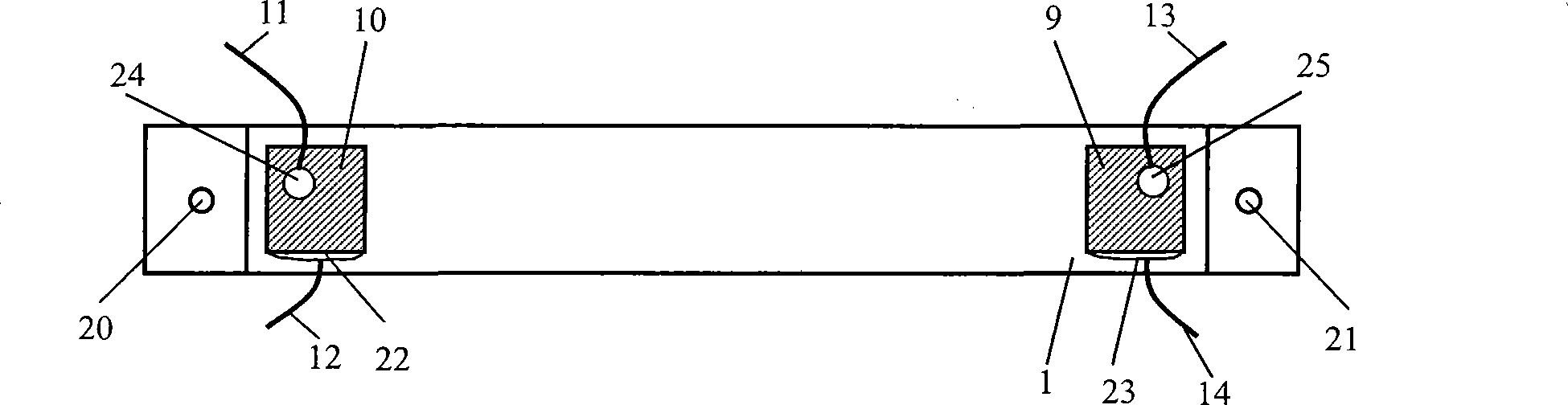 Radiation detector based on flat plate substrate