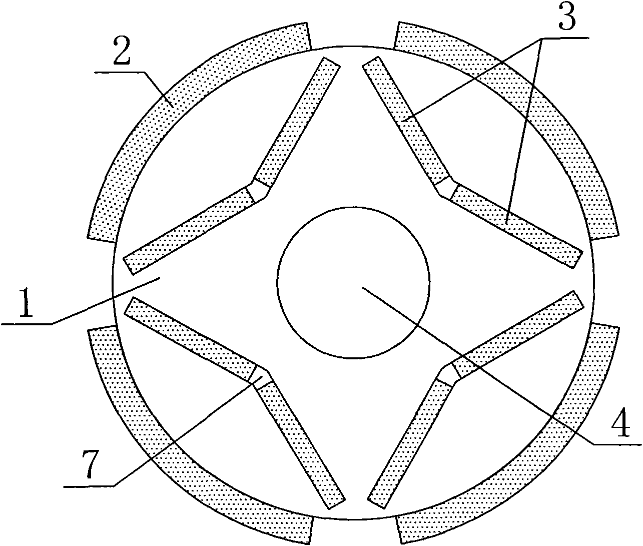 Permanent magnet motor rotor