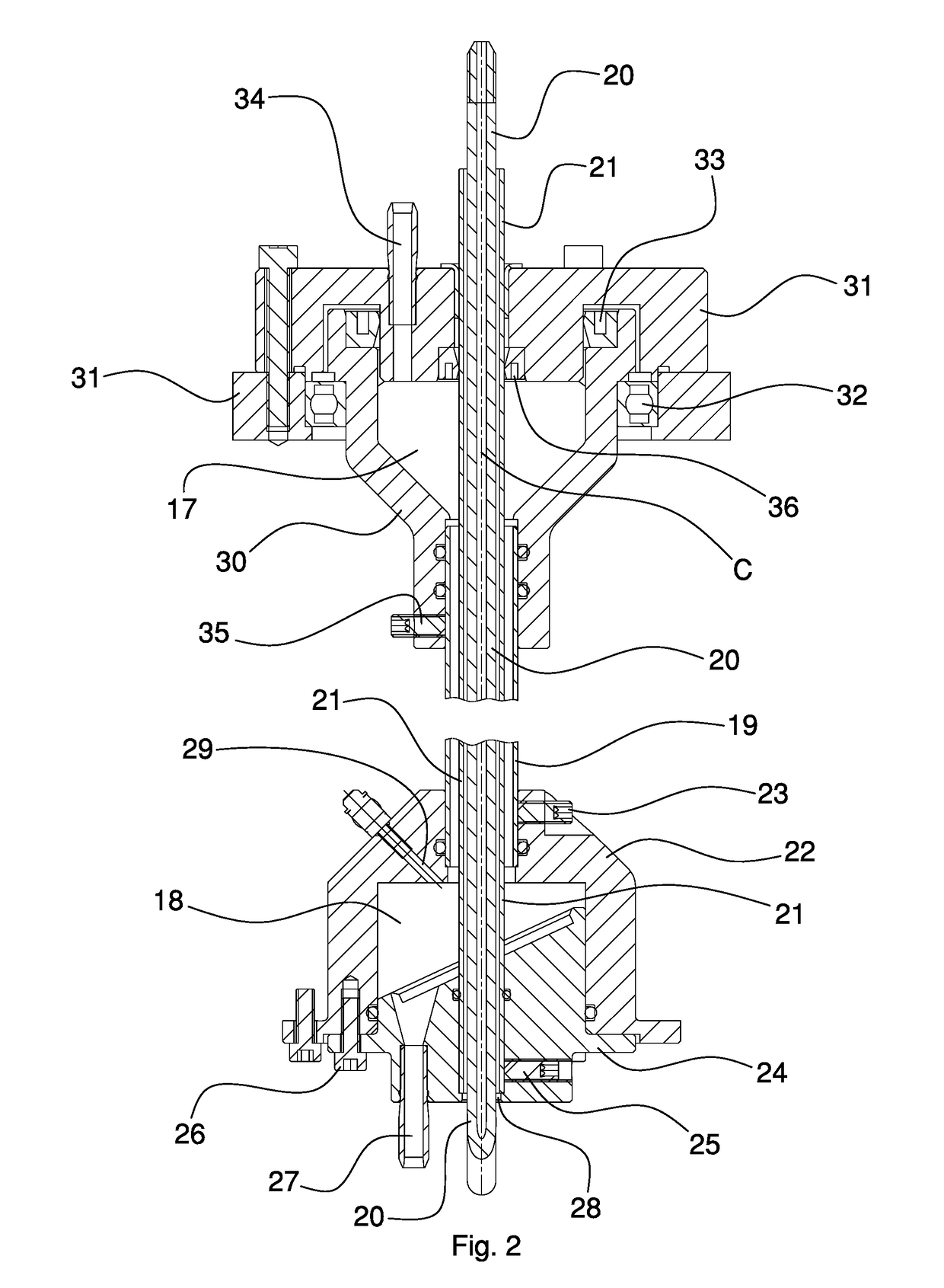 Abrasive-fluid jet cutting device