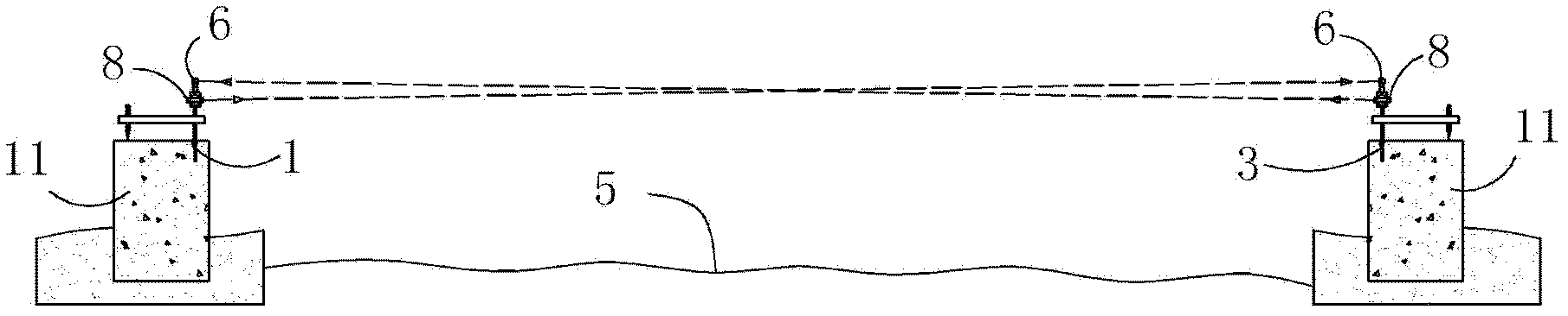 Method for measuring second-grade river-crossing leveling height difference by using intelligent total station