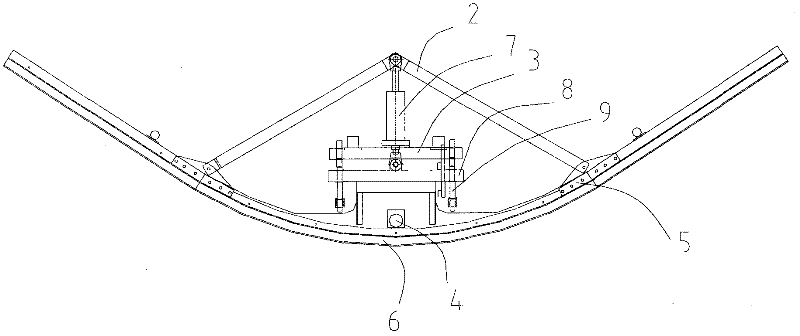 Synchronous splitting device for full-section multifunctional channel concrete lining machine