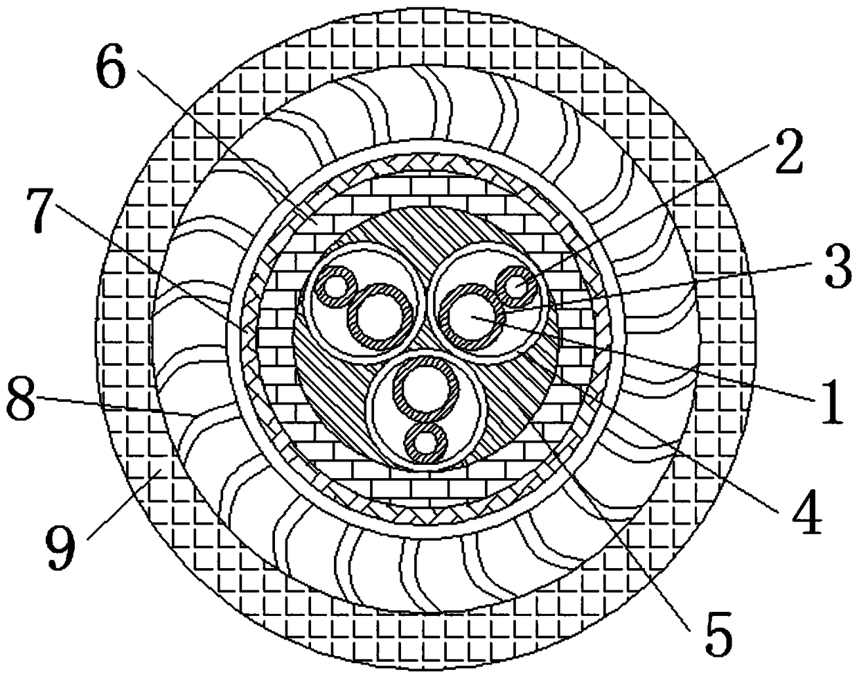 Constant power heating cable for rail transit