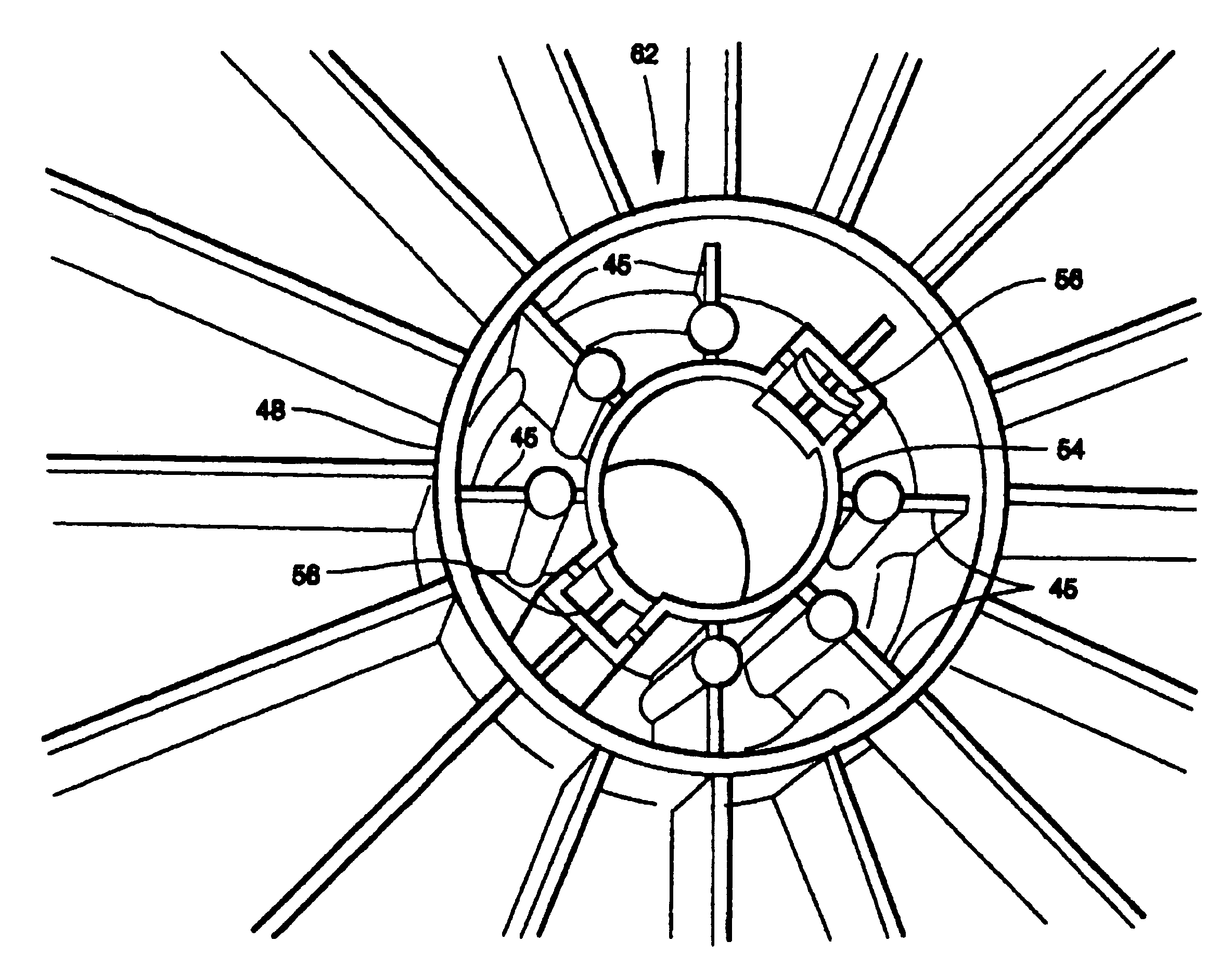 Rotary shelf assembly mechanism having a post height adjustment device and a novel shelf construction and self retaining element for securing the shelves to the post