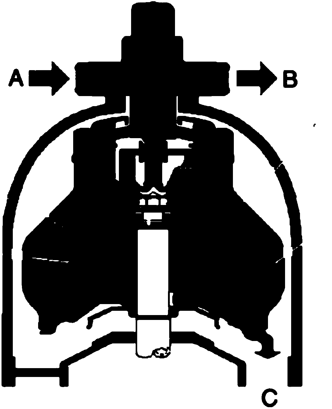 Internal runner structure of butterfly type centrifuge