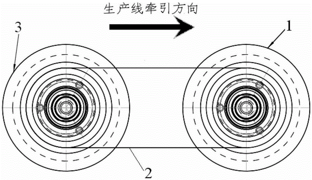 On-line pressing device for plastic profiles