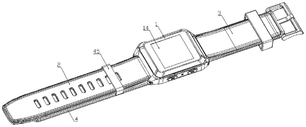 Low-power-consumption multifunctional intelligent blood pressure watch