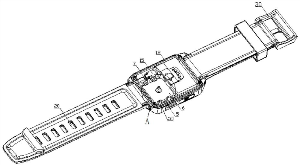 Low-power-consumption multifunctional intelligent blood pressure watch