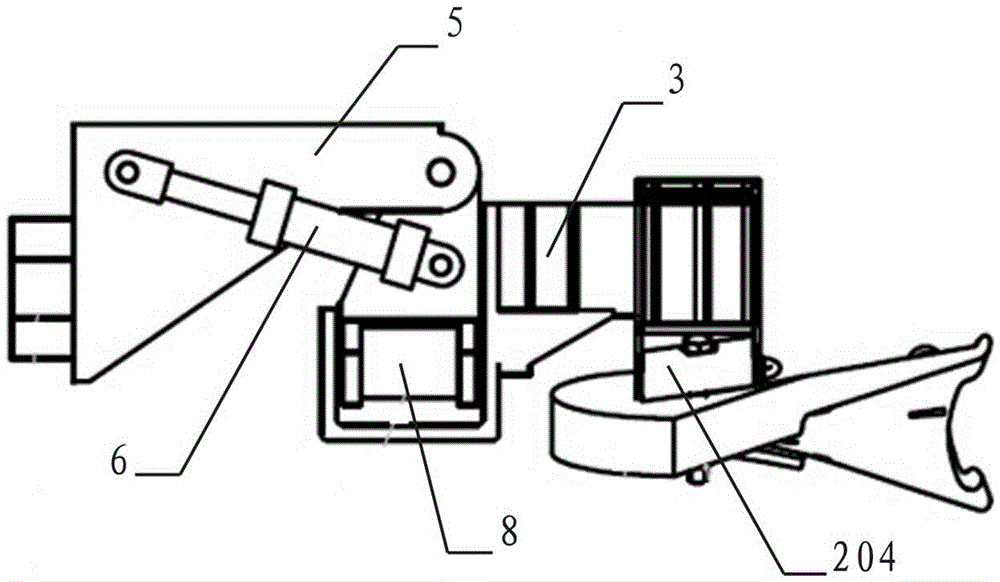 Mechanical arm used for replacing spiral liner plate