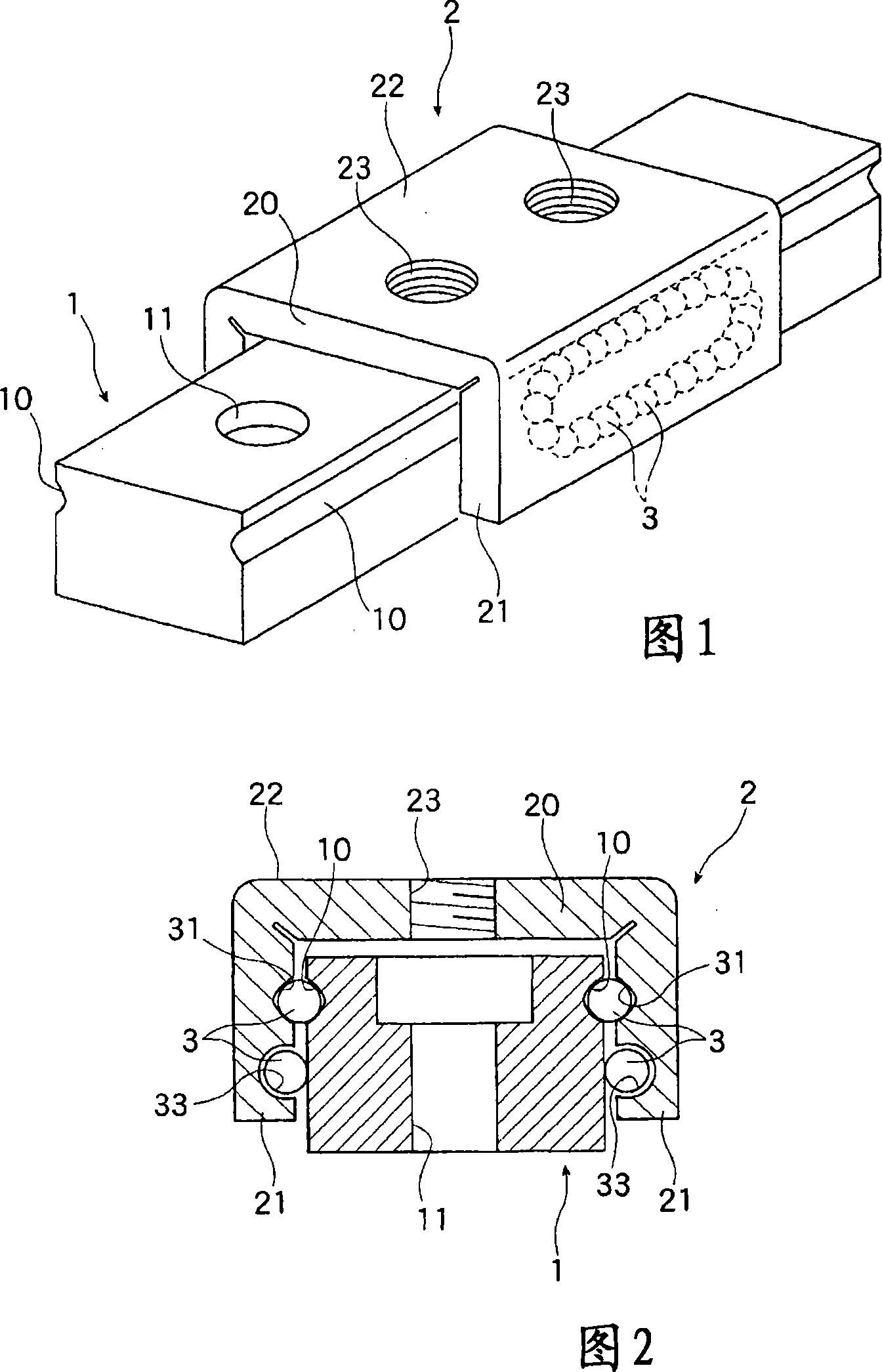 Rolling guide device and method of manufacturing the same