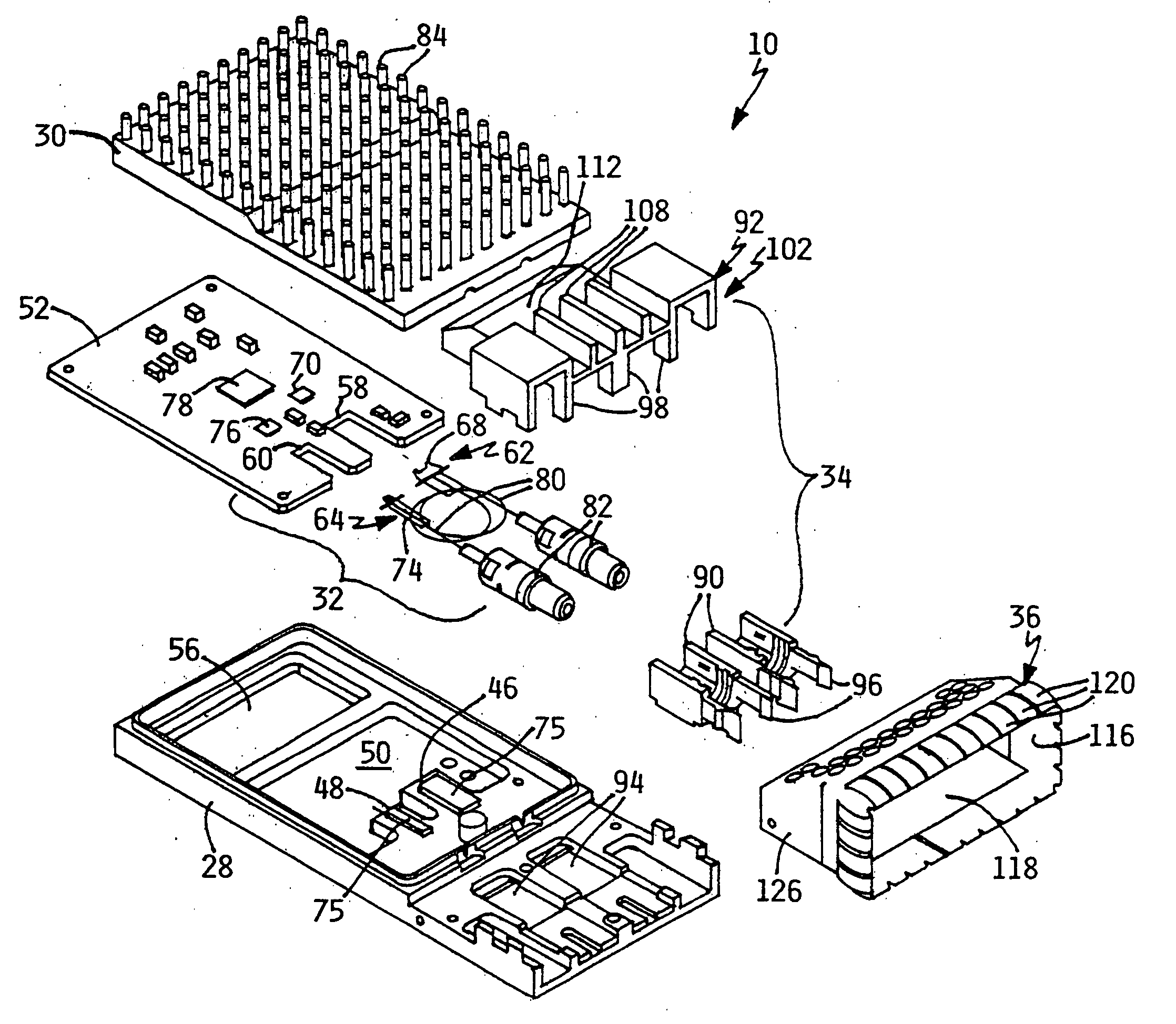 Compact optical transceivers including thermal distributing and electromagnetic shielding systems and methods thereof