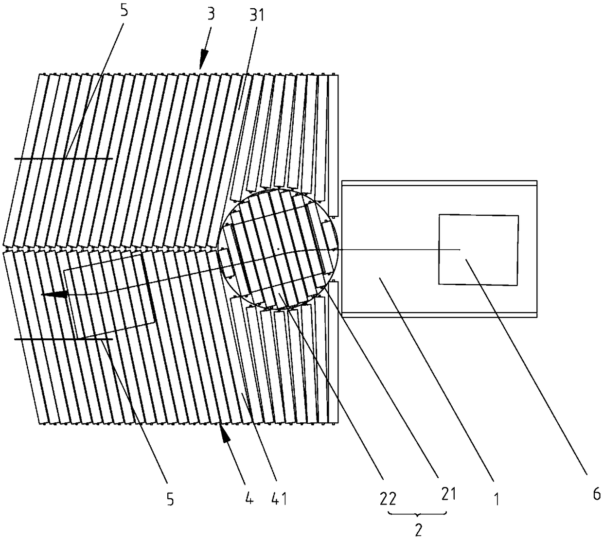 Wheel disc type flow splitting equipment and object flow splitting method