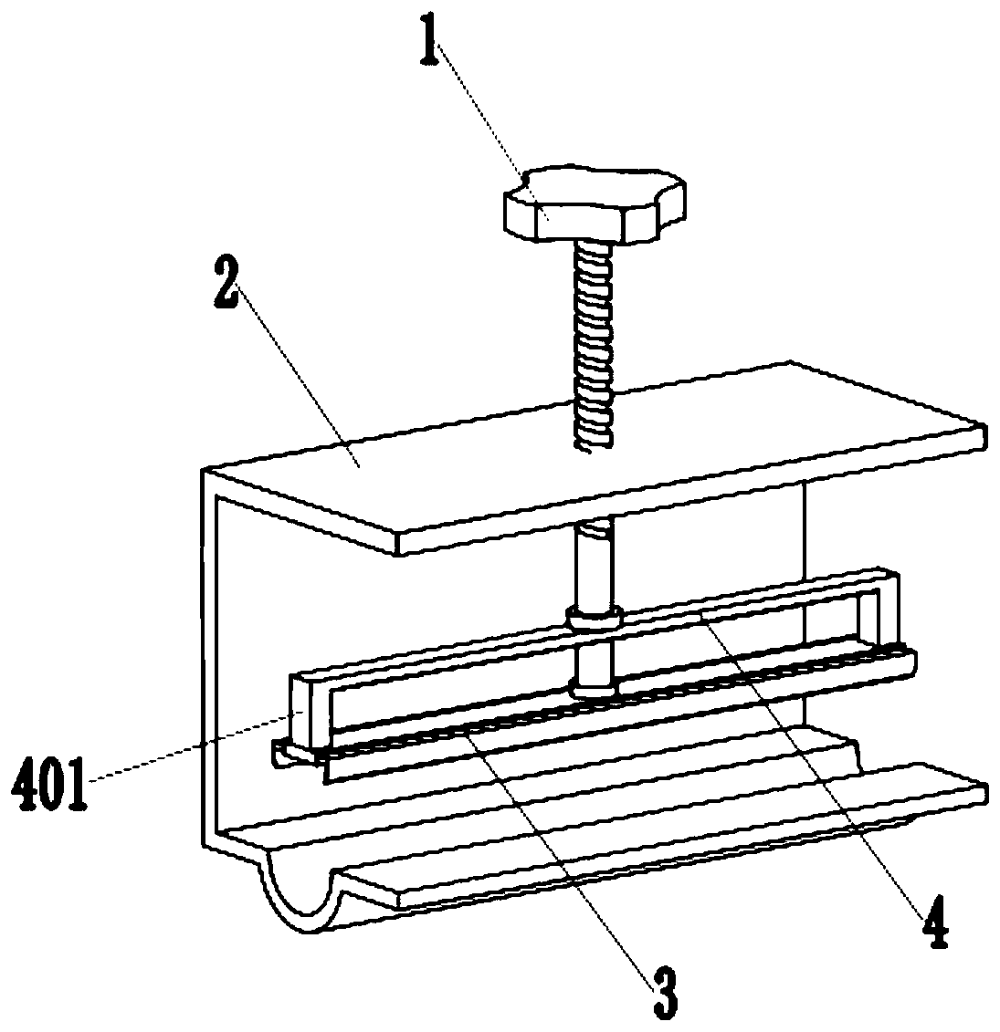 Temporary grounding clamp of transmission line tower