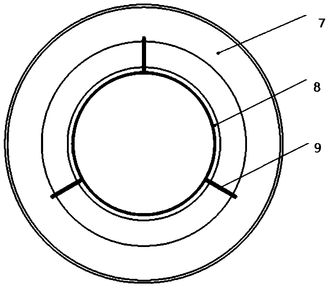 Double-layer current collector and mixed flow fan provided with double-layer current collector