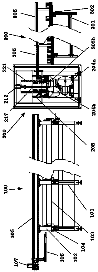 An automatic production line for sawing aluminum alloy profiles