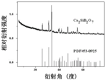 Calcium borate silicate biological material, preparation method and application of calcium borate silicate biological material