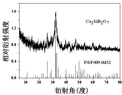 Calcium borate silicate biological material, preparation method and application of calcium borate silicate biological material