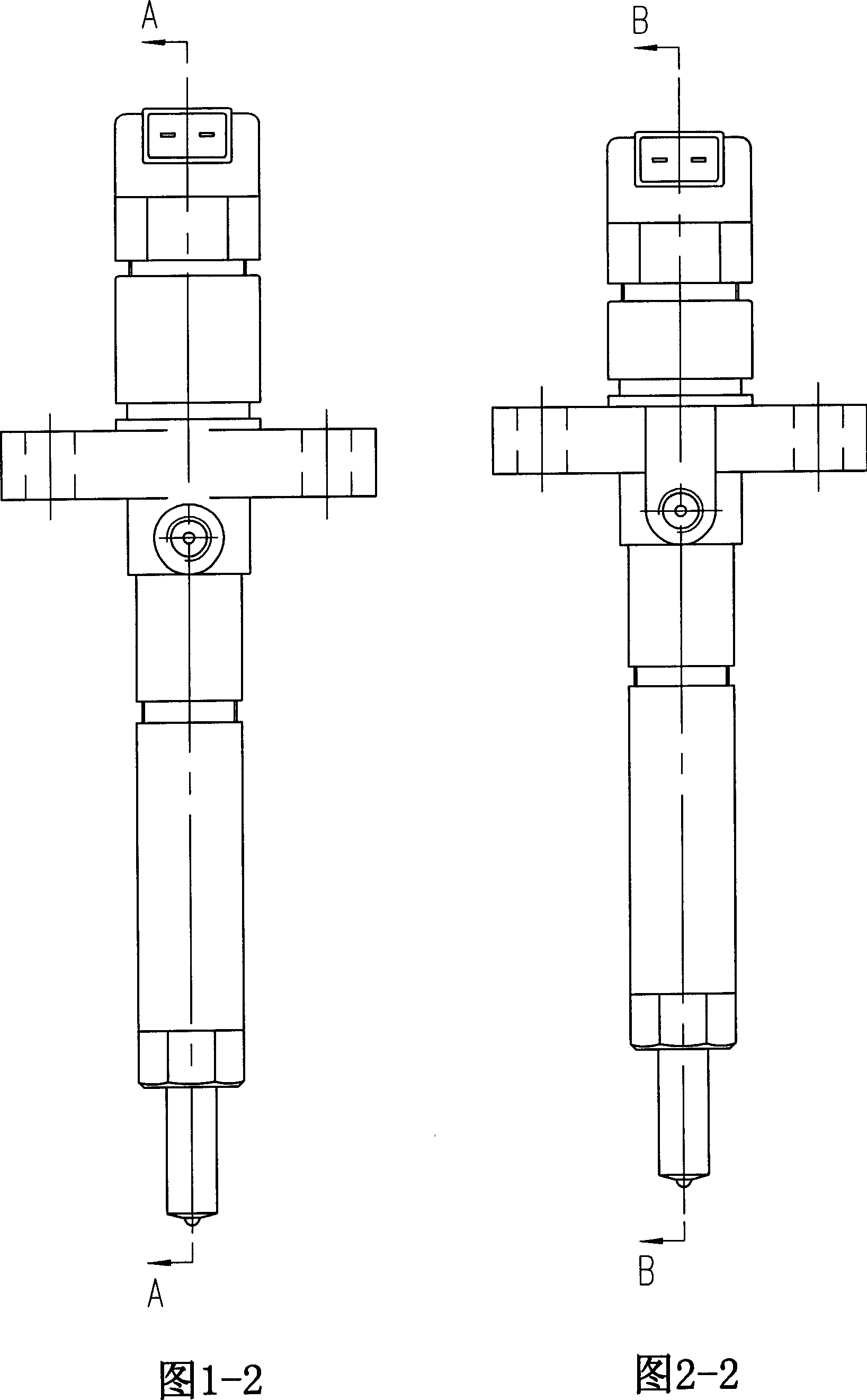 Electric-controlled diesel oil fuel oil injector driven by telescoping element