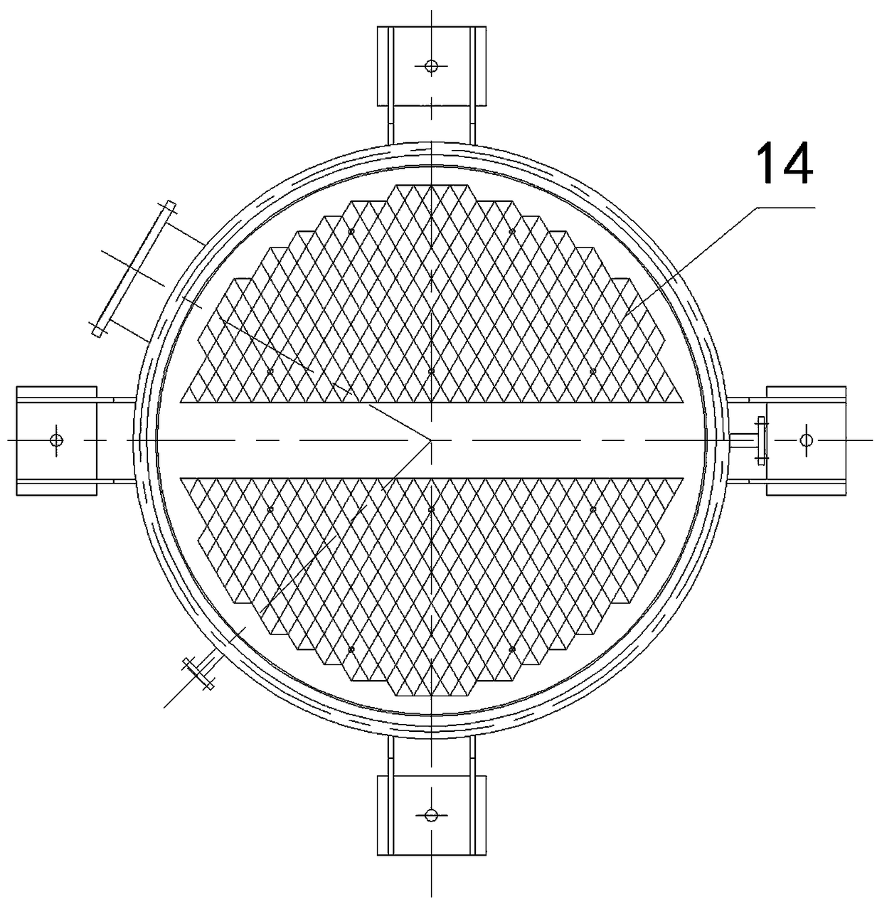 A washing and absorbing device for preparing electronic-grade hydrogen fluoride