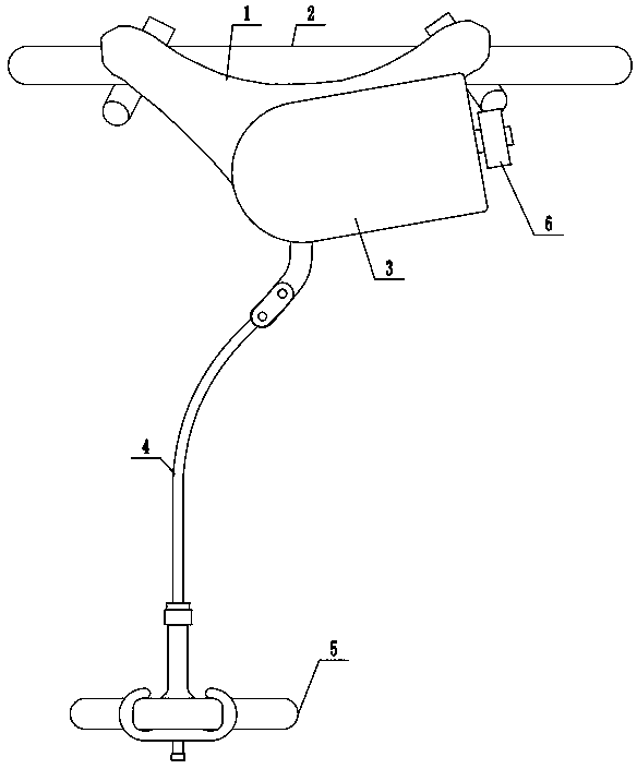 Waist-worn walking aid for patient with single lower limb dyskinesia