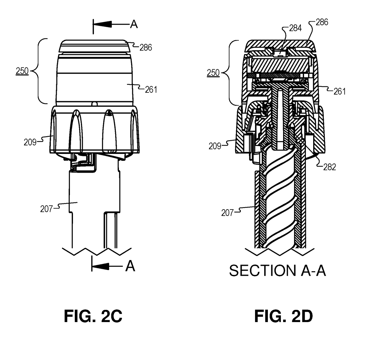 Dosage measurement system in a pen button