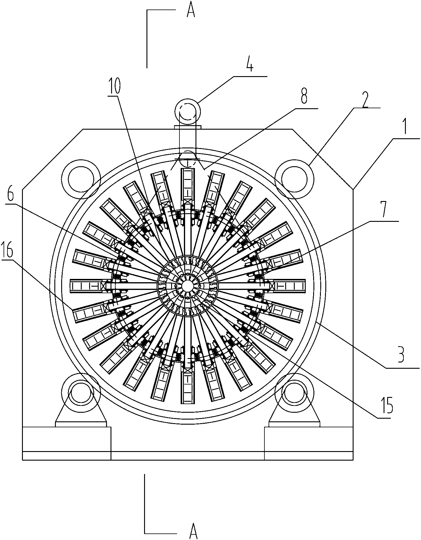 Diameter reducing device for electric pole reinforcing cage forming machine