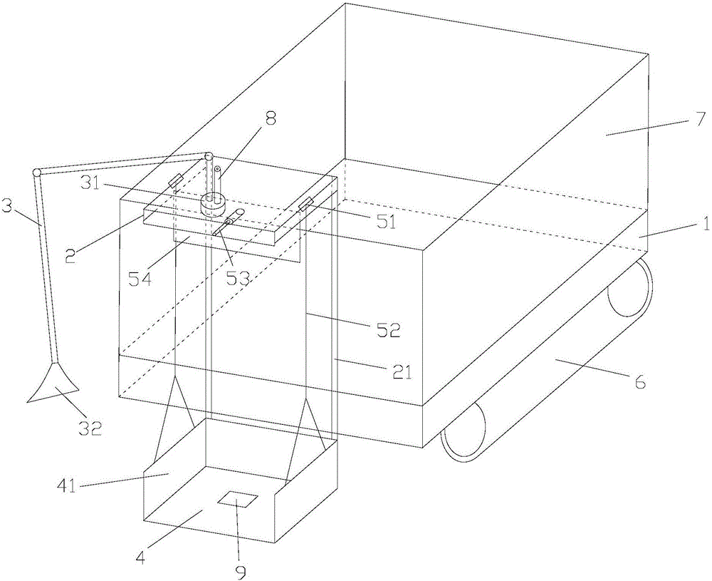 Lifting type garbage transfer sanitation robot and control method thereof