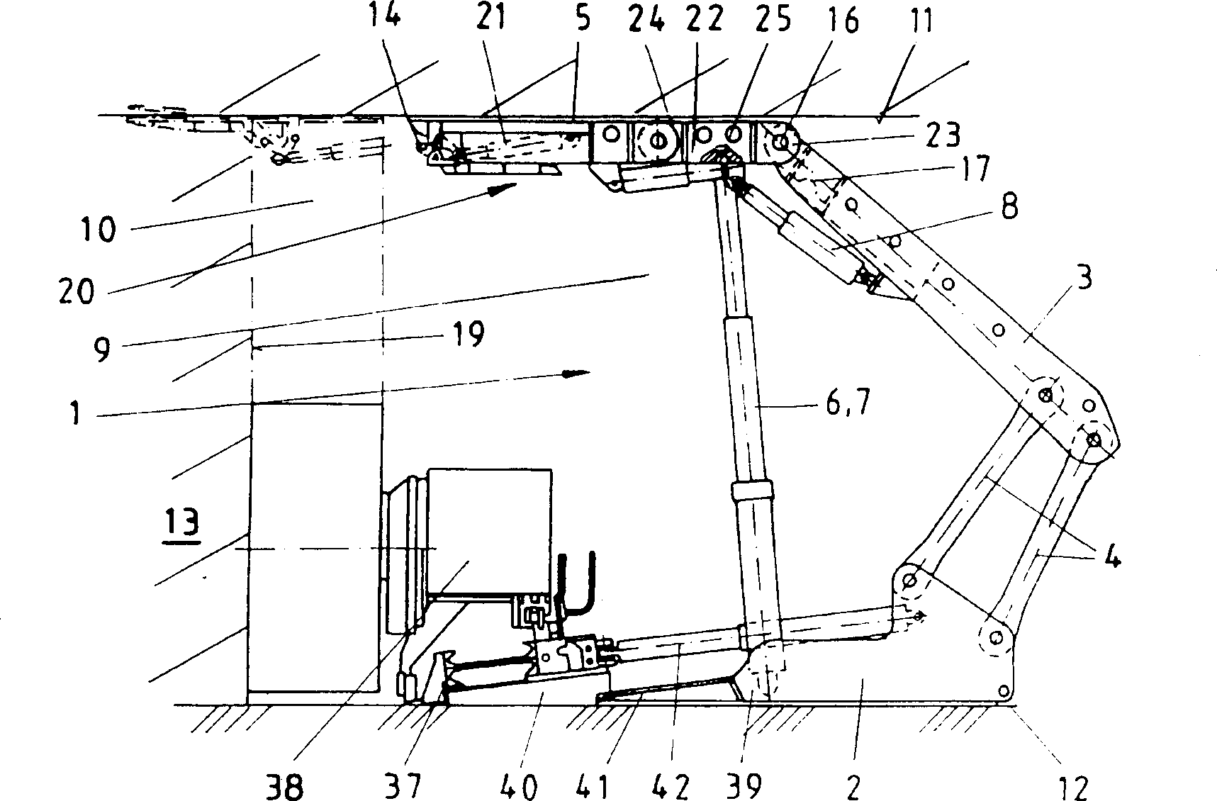 Shield support for thick coal layer