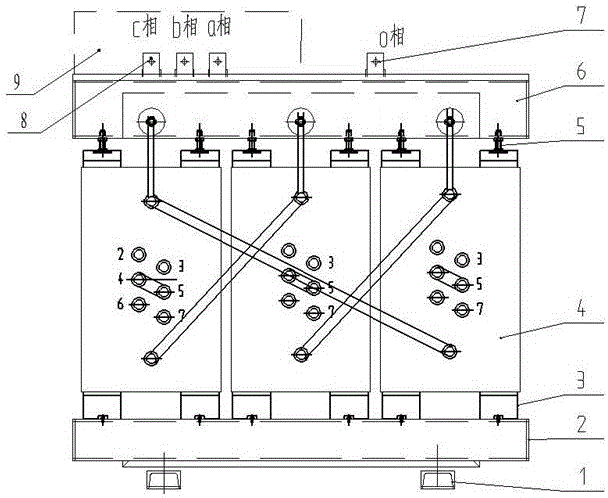 Anti-electricity-stealing energy saving dry-type transformer