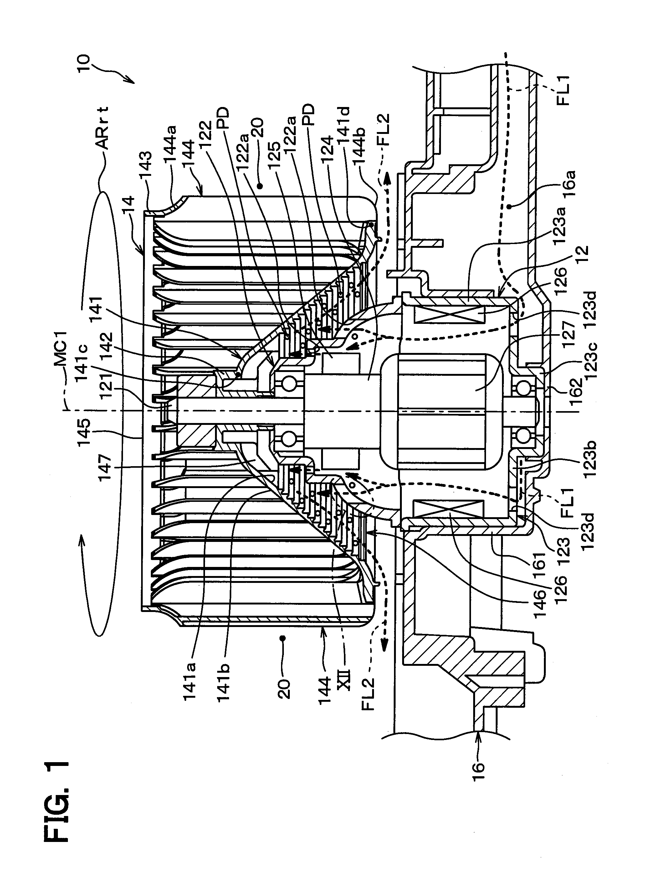 Centrifugal multiblade blower